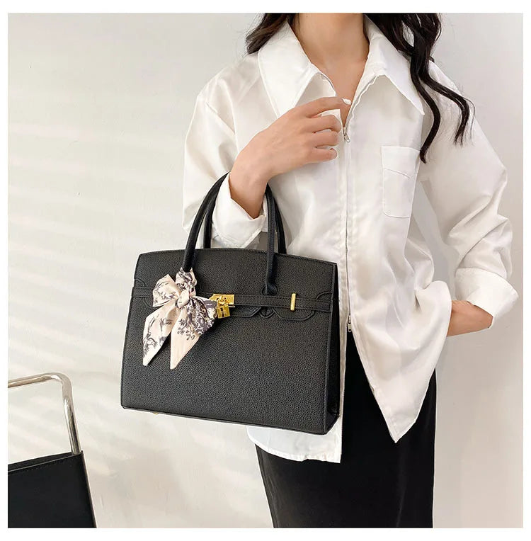 Fashion Trend Handheld Kelly Bag Scarf