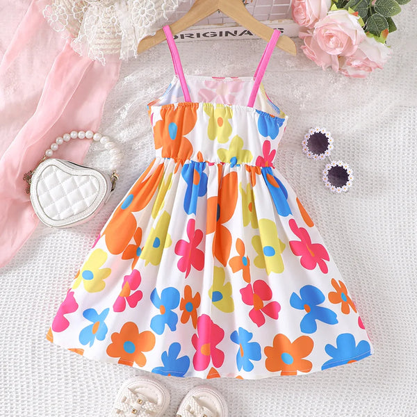 Toddler Cute Floral Pink Cami Dress
