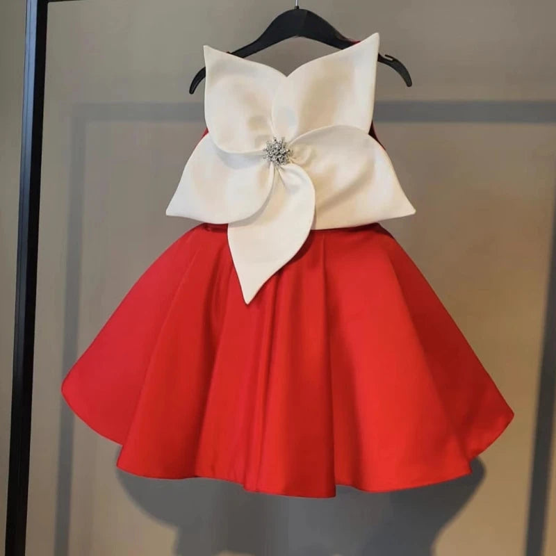 Princess Silk Sleeveless Flower Vintage Dress