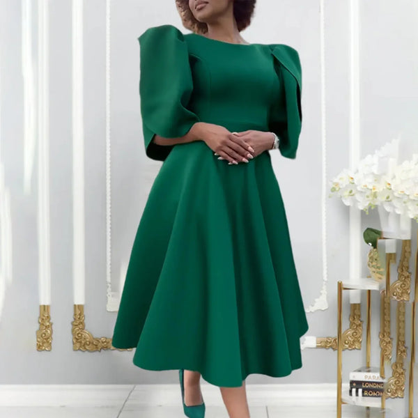 Round Neck Elegant Cocktail Dress