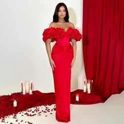 Elegant Off the Shoulder Sheath Long Backless Dress
