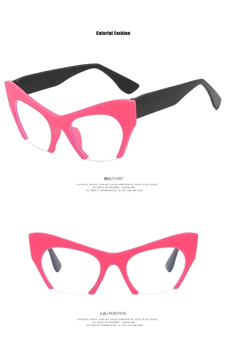 Vintage Half Frame Cat Eye Eyeglasses