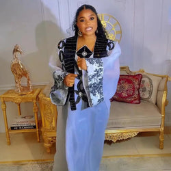 Dashiki Abaya Maxi Dress