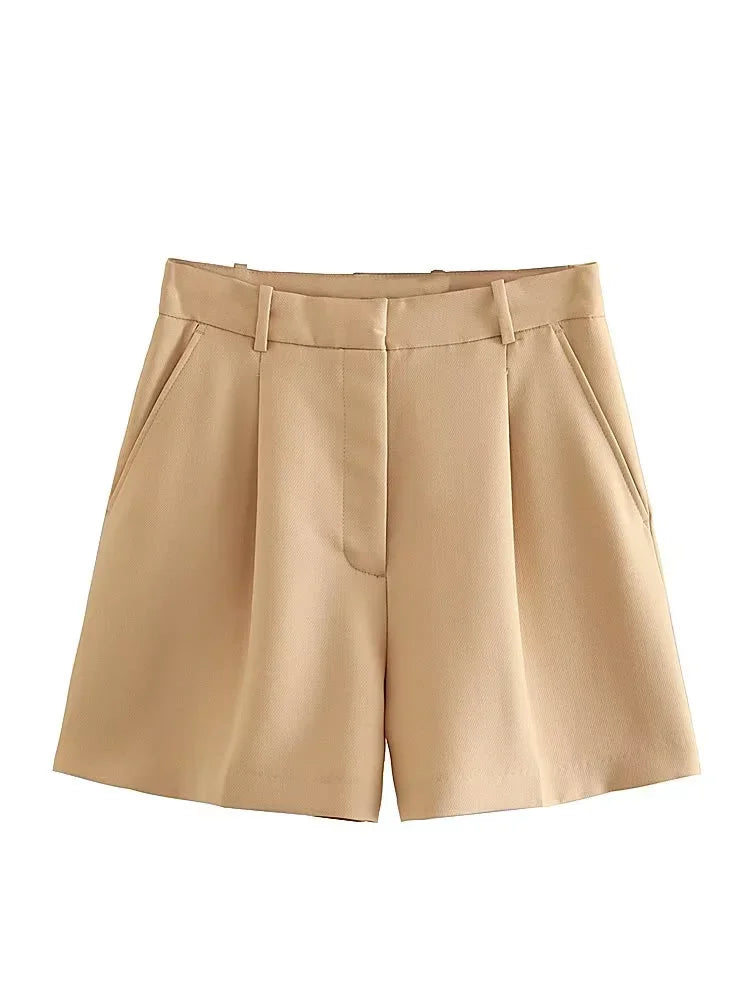 Pleated Baggy Shorts
