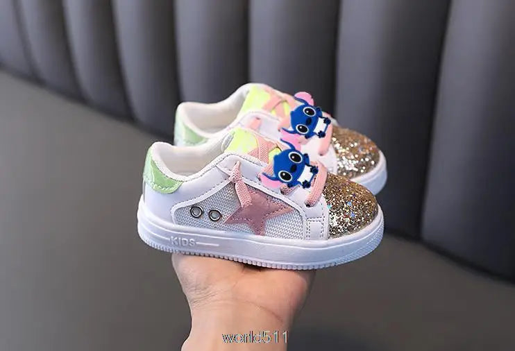 Disney Mickey Minnie Girls Sneakers Fashion Kids Baby Toddler
