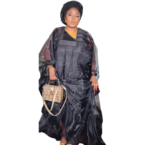 Black Abaya Embroidery With Scarf
