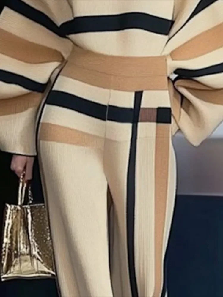 Beautyblue Striped Woman Pants
