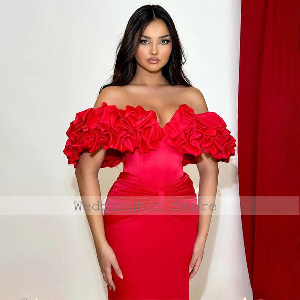 Elegant Off the Shoulder Sheath Long Backless Dress