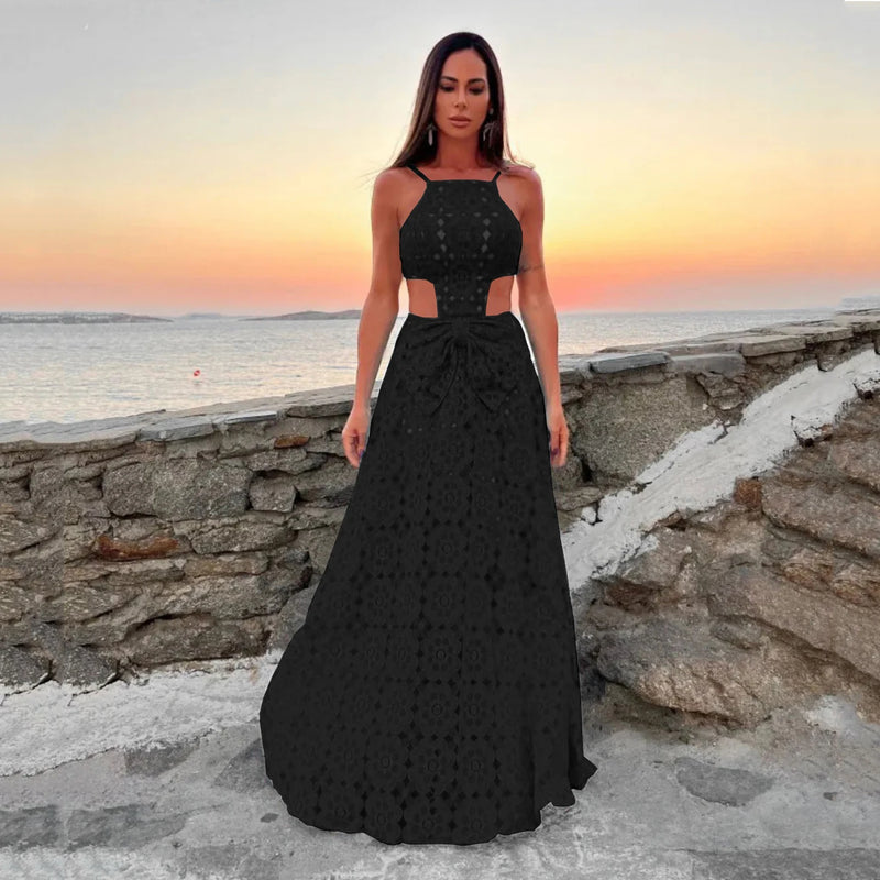 Summer Floral Swimsuit Print Belt Bathing Dress