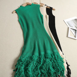 Casual Hips Mini Tassel Dress