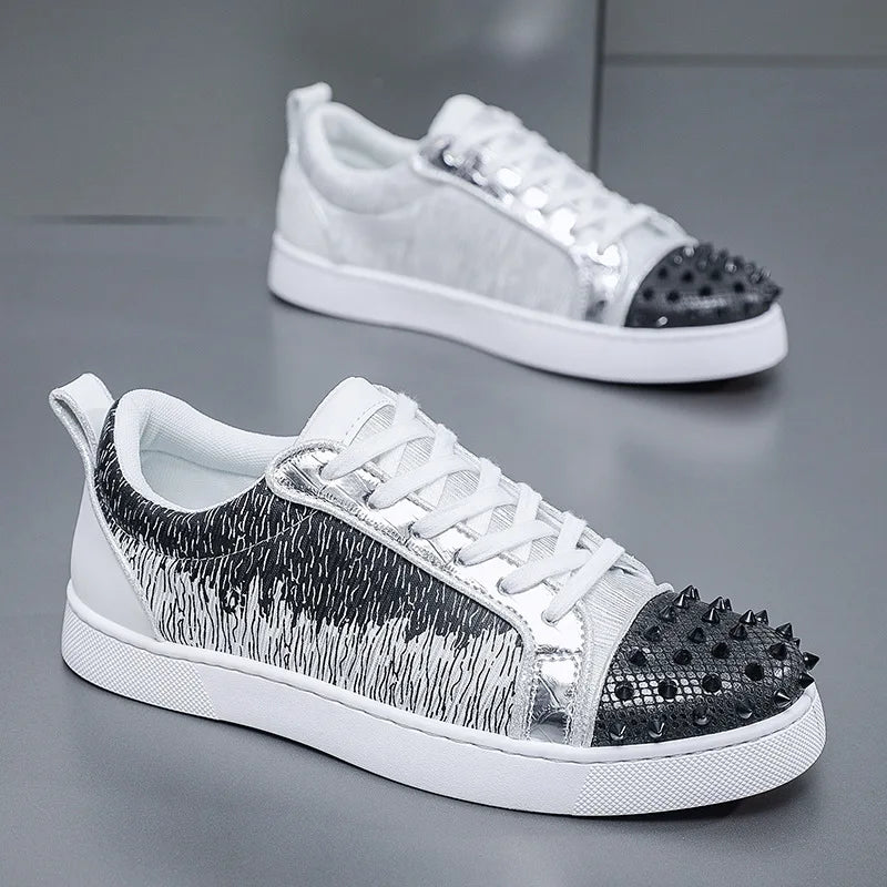 Sneakers Casual Designer Rivet Bling Punk Board Shoes