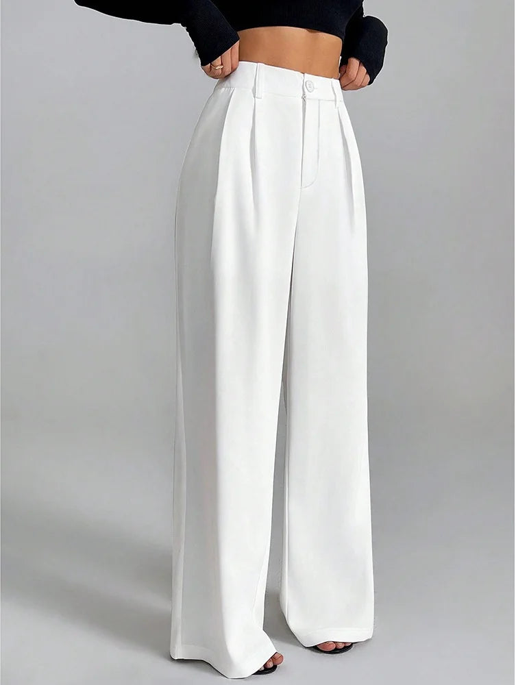 Baggy Elastic Waist Loose Wide Leg Pant