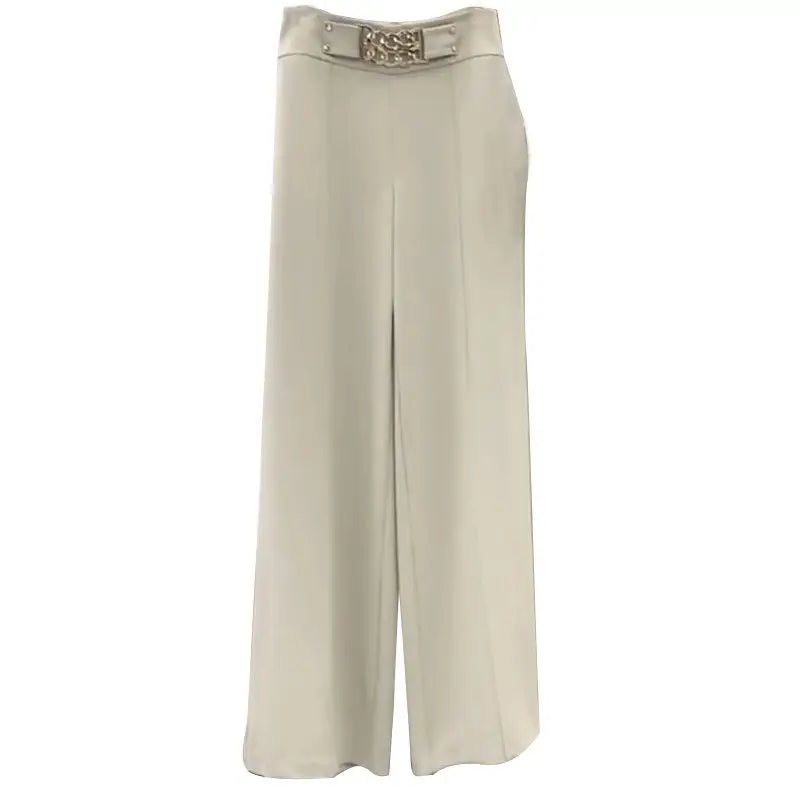 Elegant Wide Leg Pants Office Lady Trousers