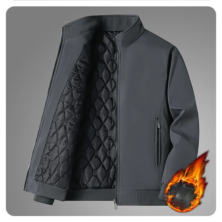 Thick Stand Collar Winter Jacket Men