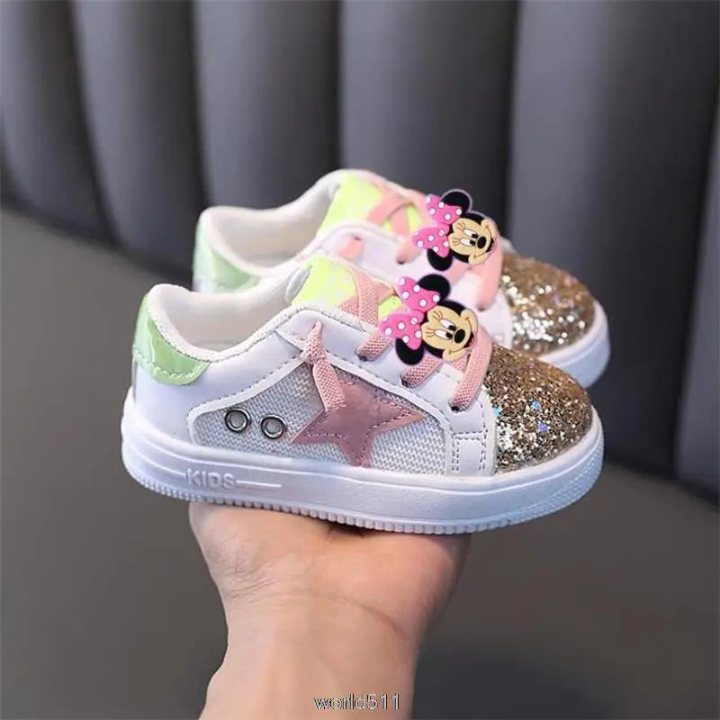 Disney Mickey Minnie Girls Sneakers Fashion Kids Baby Toddler