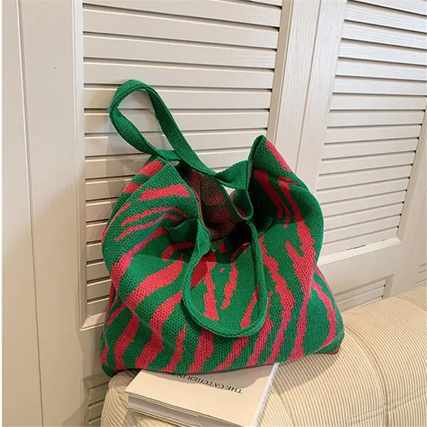 Zebra Pattern Crochet Bag
