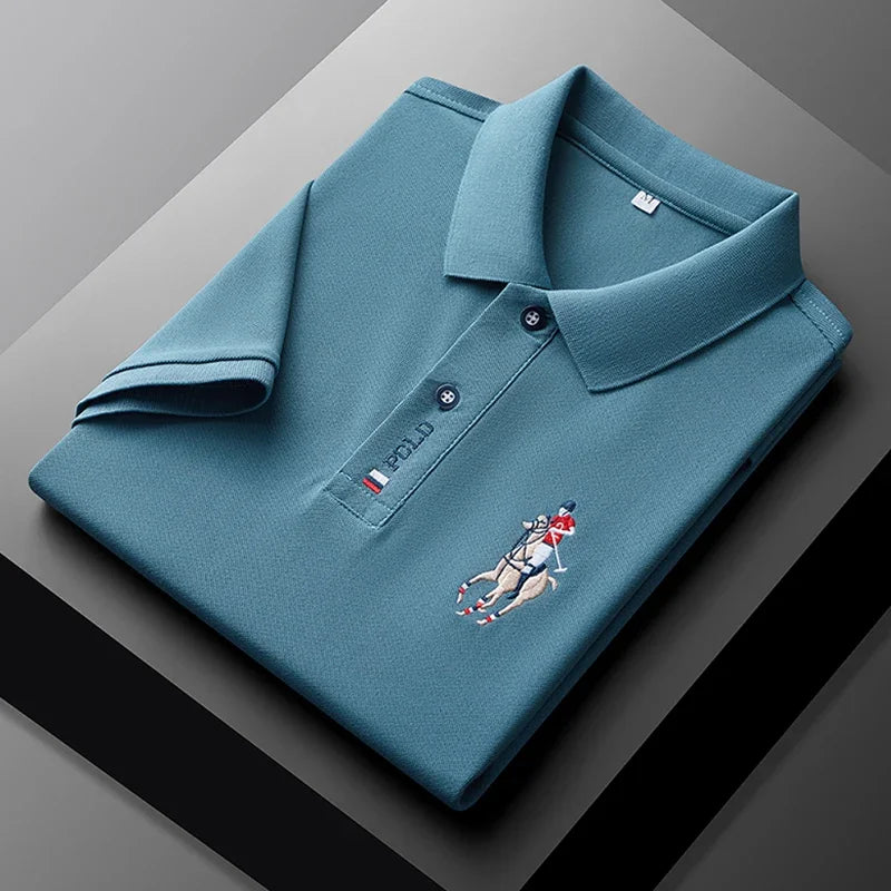 Embroidered Short Sleeved POLO Shirt
