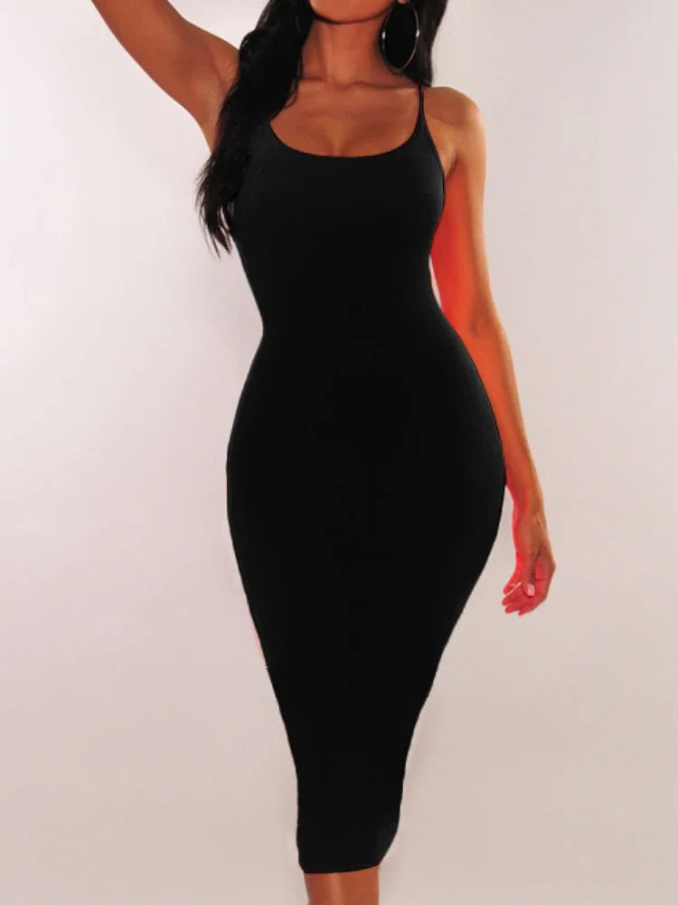 Sexy Wrap Chest Girdling Waist Long Bodycon Dress