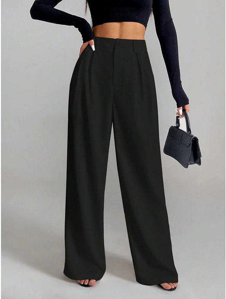 Baggy Elastic Waist Loose Wide Leg Pant