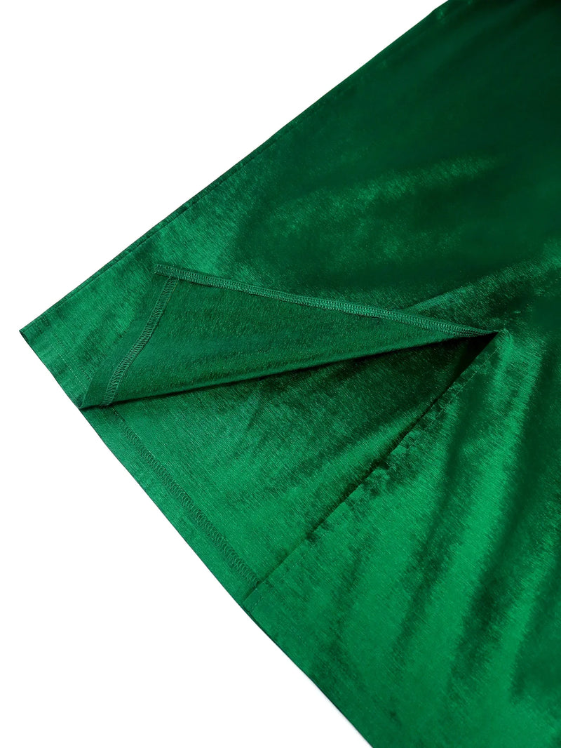 Shiny Green Shealth Dress  Sleevelss