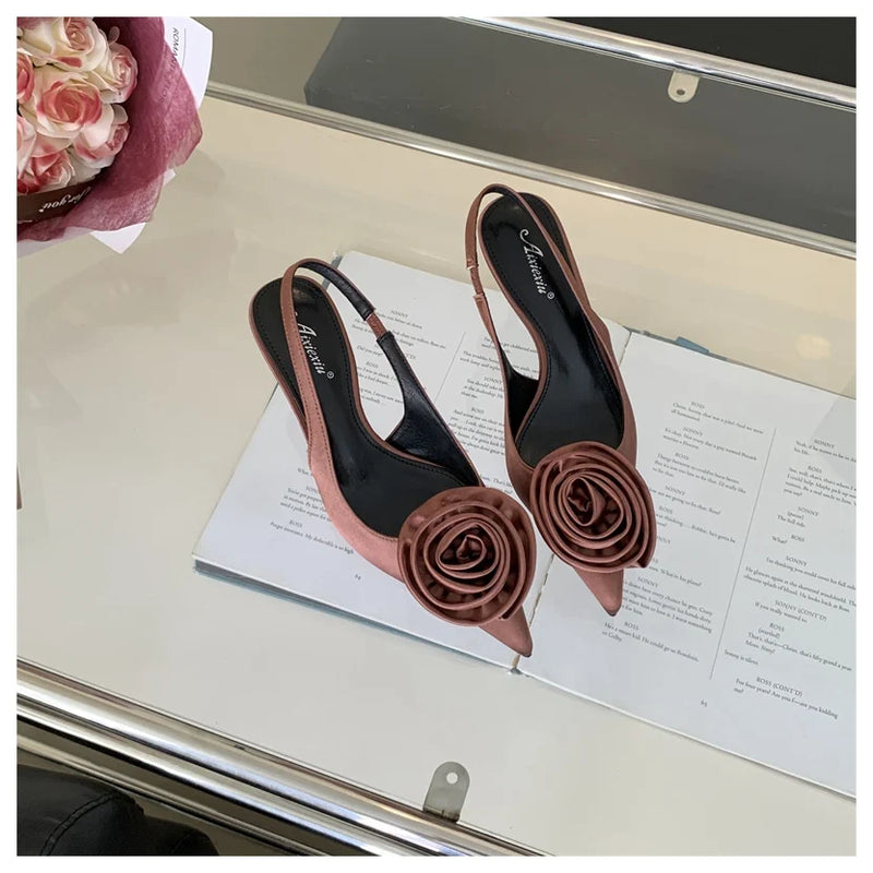 Brand Flower Slingbacks Sandals Shoes