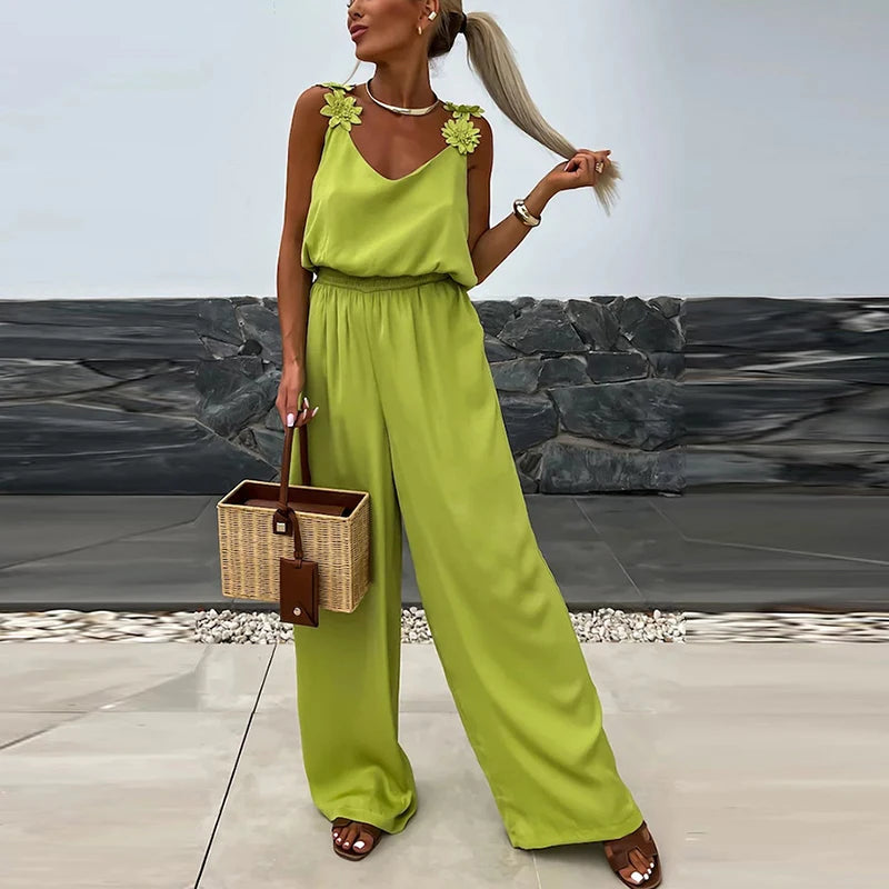 Casual Summer Loose Long Jumpsuit