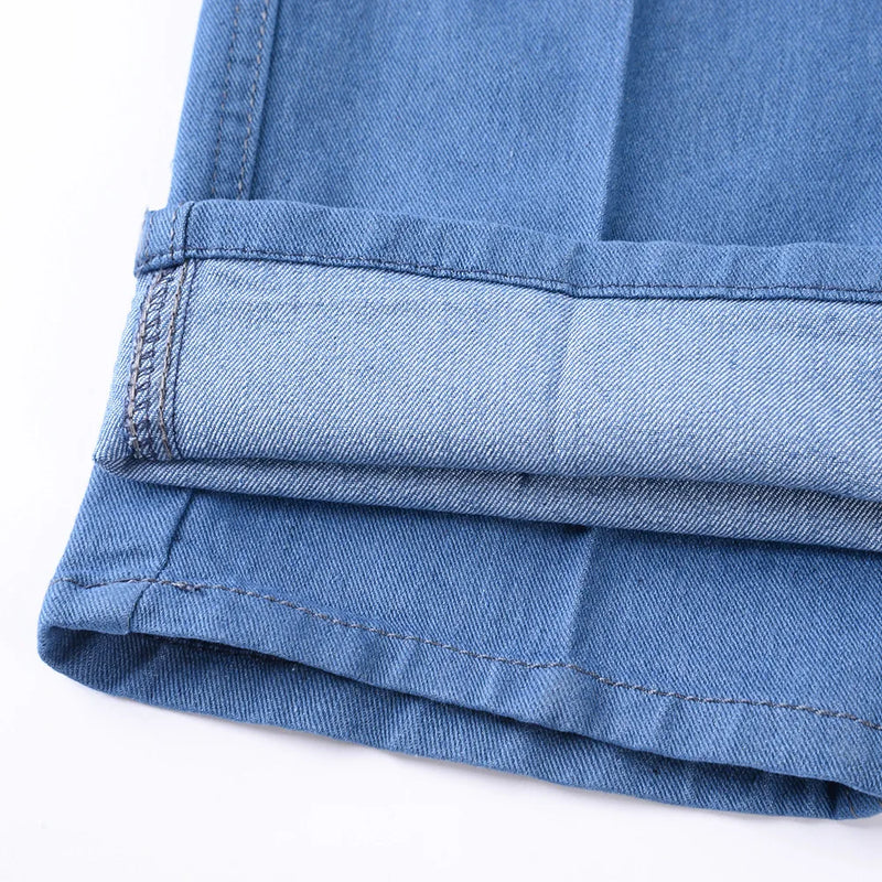 Straight Casual High Waist Classic Denim Pants