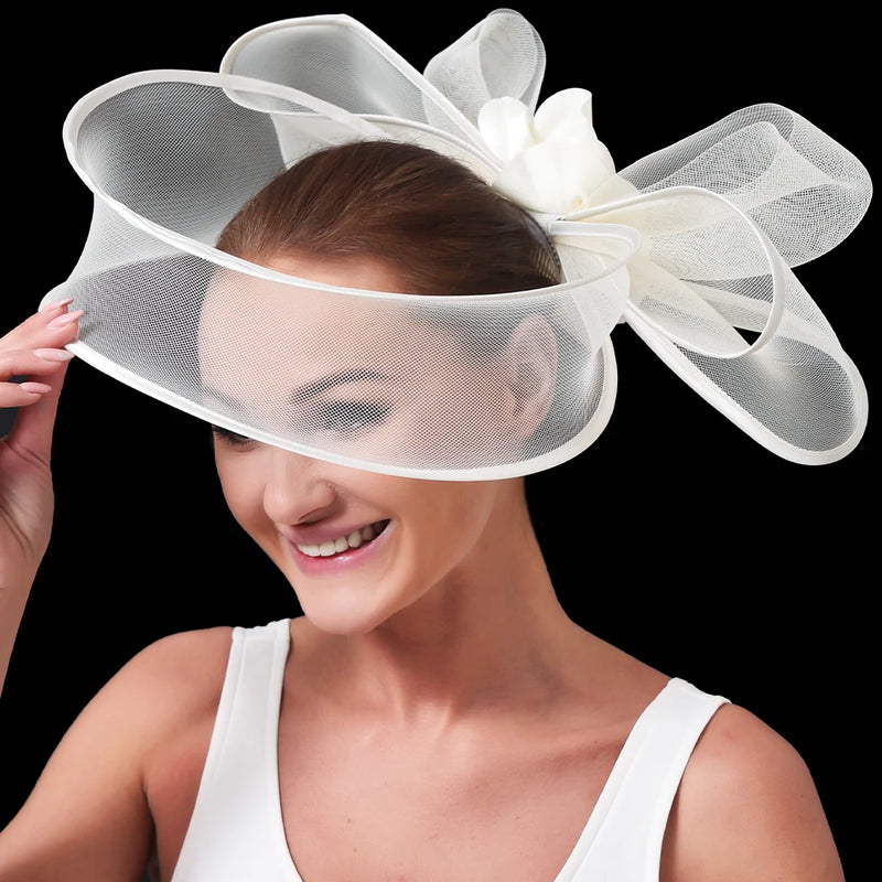 New Elegant Fascinator Wedding Pillbox Hat