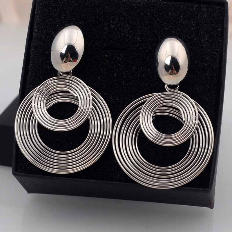 Trendy Big Round Statement Earrings