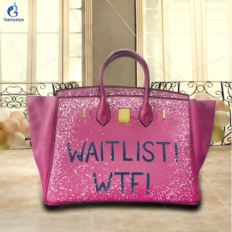 Printed Customize Art English WTF Bags