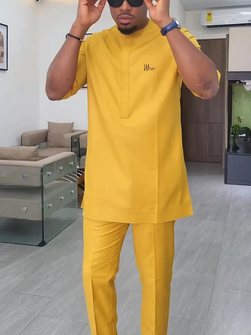 African Men Traditional Summer Outfit
