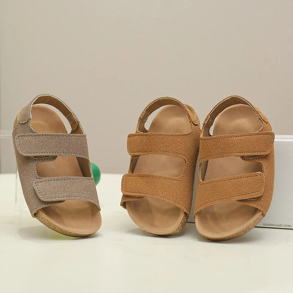 Suede Sandals with Arch Slip-On