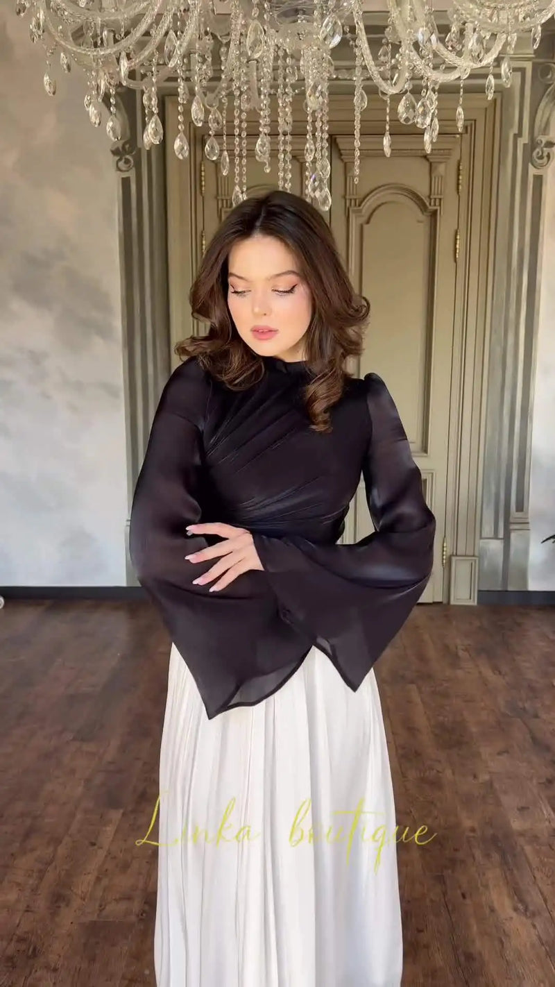 Satin Sliky Full Length Long Sleeve Soft Shiny Robe