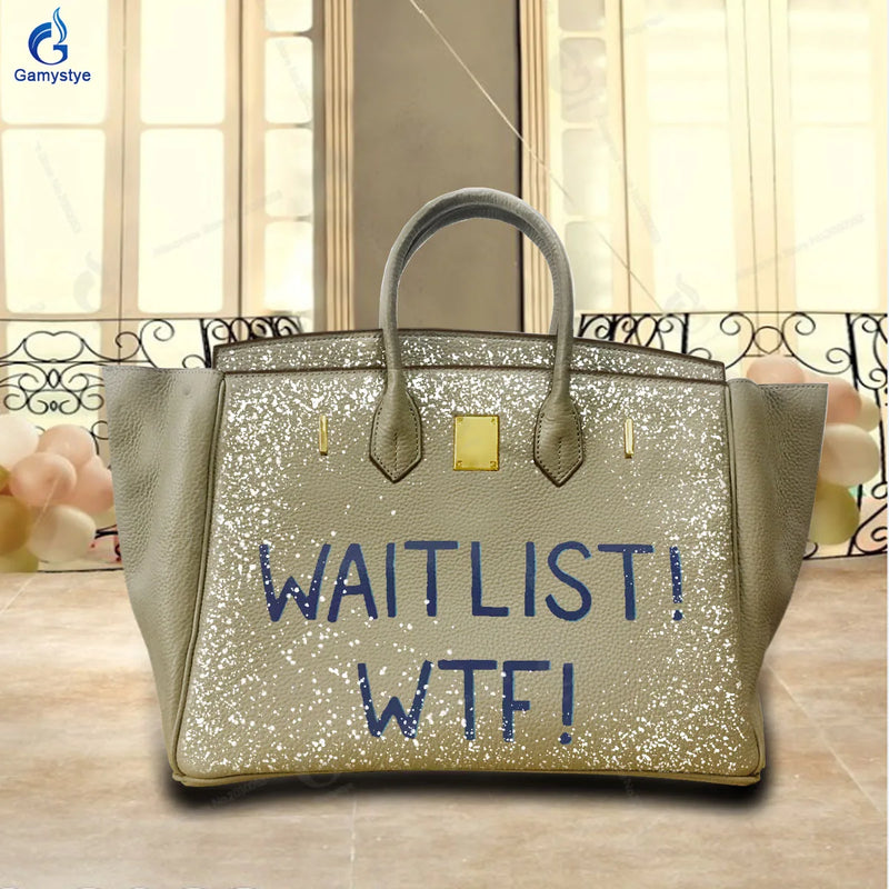 Printed Customize Art English WTF Bags