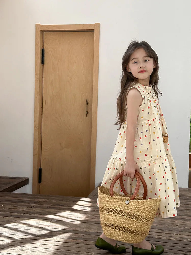 Summer Polka Dot Skirt Dress