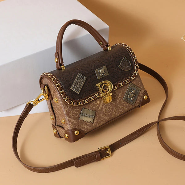 Leather Shoulder Chain Crossbody Bag