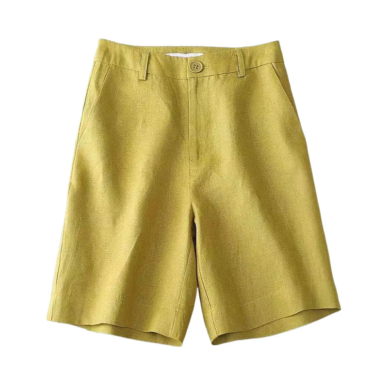 summer Cotton linen tall waist wide leg pants