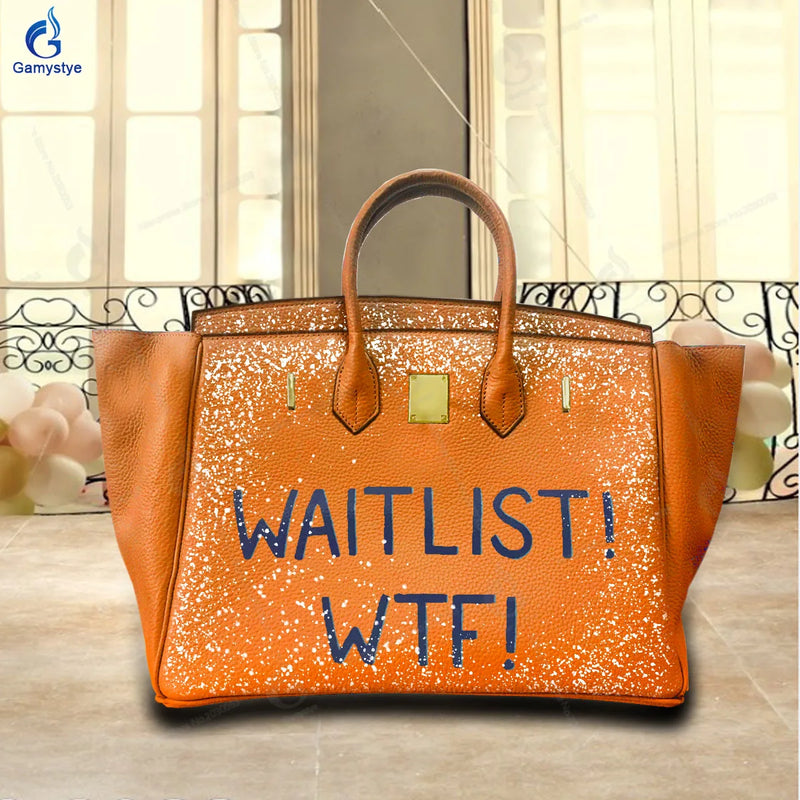 Printed Customize Art English WTF Bags