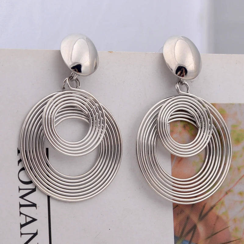 Trendy Big Round Statement Earrings
