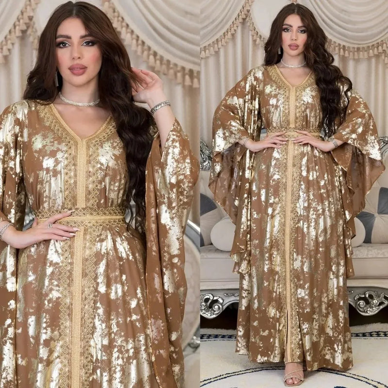 Embroidery Moroccan Caftan Belt Luxury Party Dresss