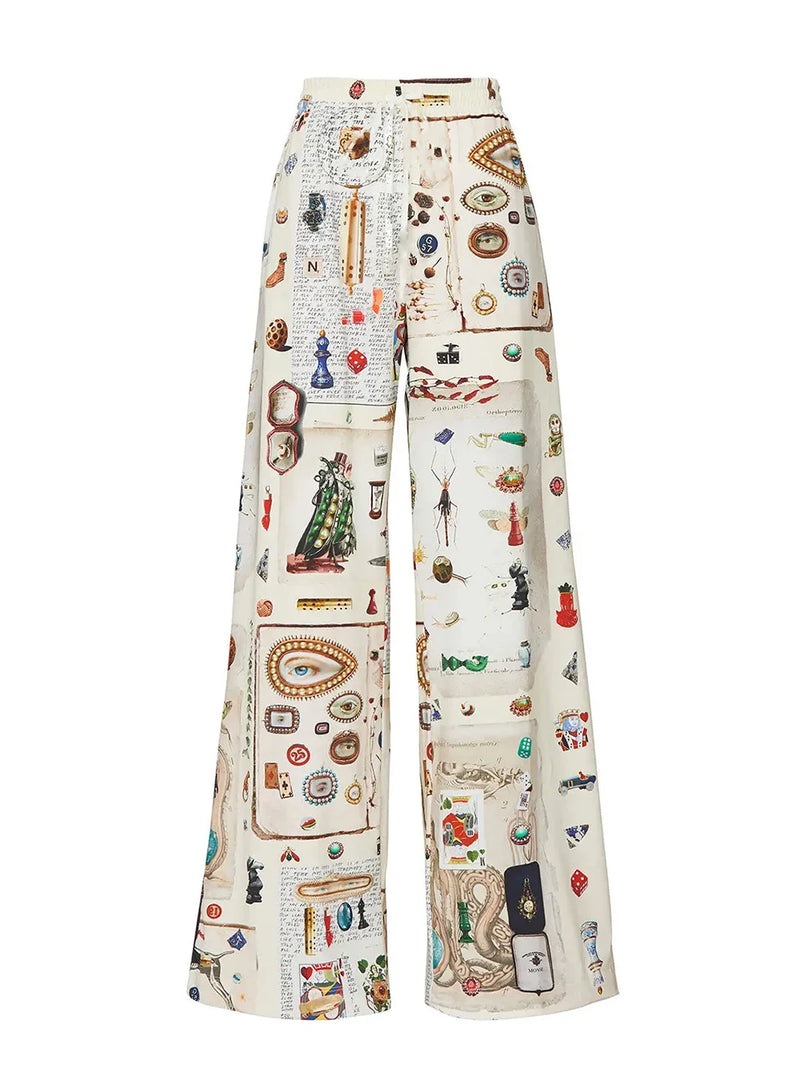 comfortable Printed wide-leg pants