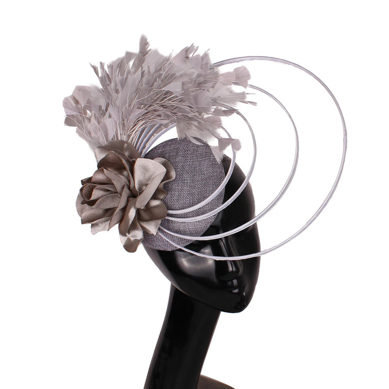New Race Fascinator Hats Bowknot Wedding Church