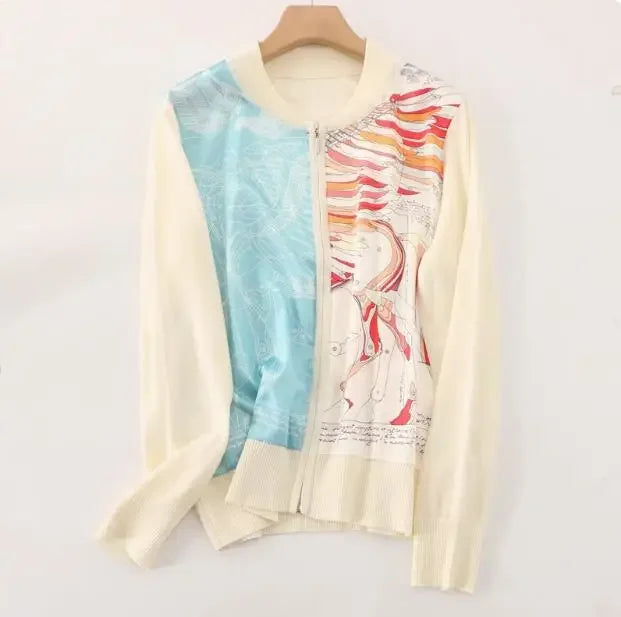 Vintage Cardigans Spring Autumn Thin Knitted Tops