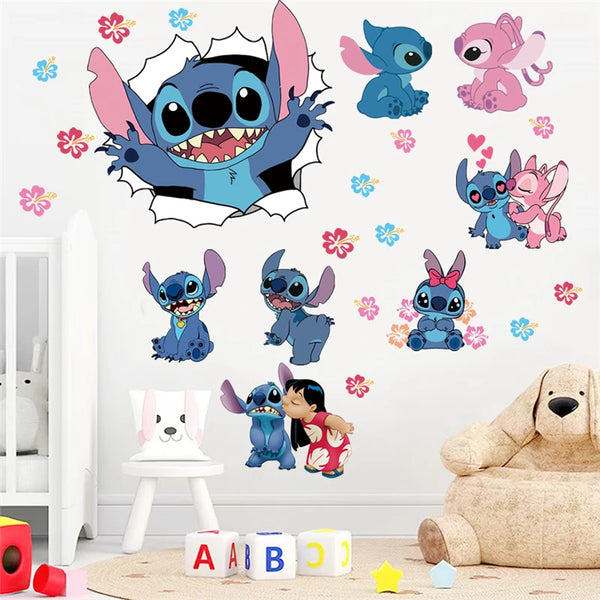 MINISO Cartoon Lilo & Stitch Wall Stickers