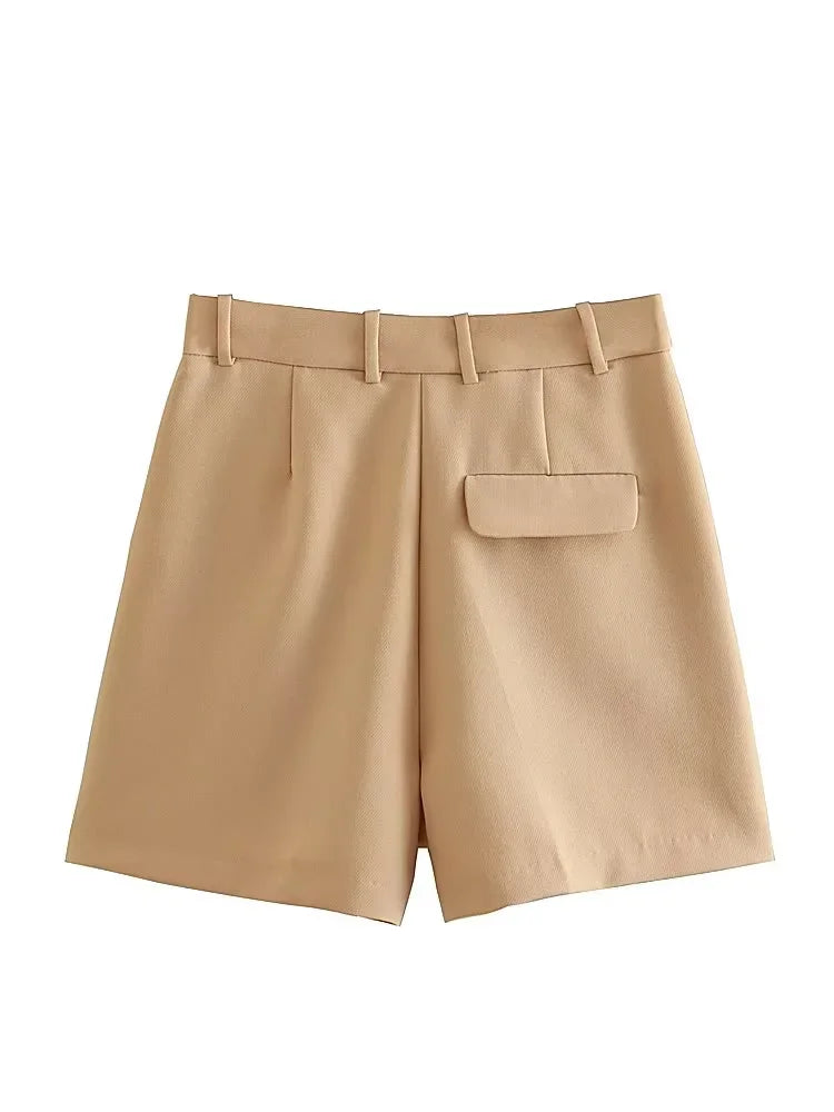 Pleated Baggy Shorts