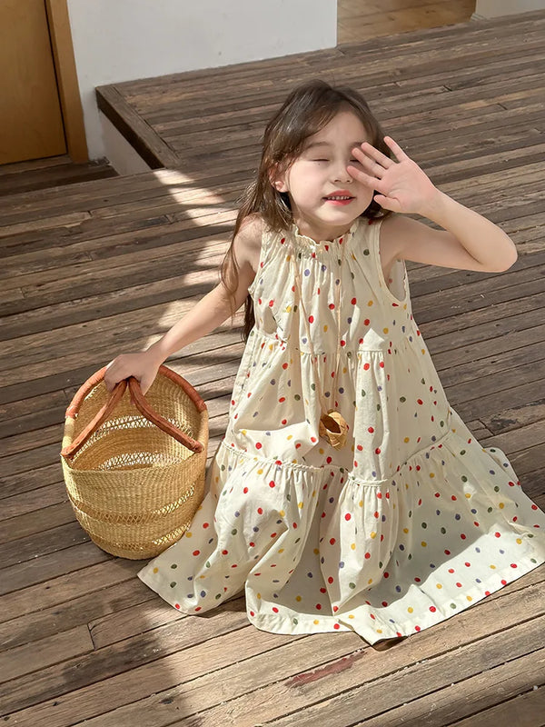 Summer Polka Dot Skirt Dress