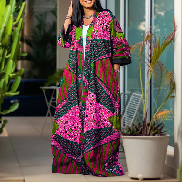 Bohemian Cover-ups Blouse Printed Long Sleeve Cardigans