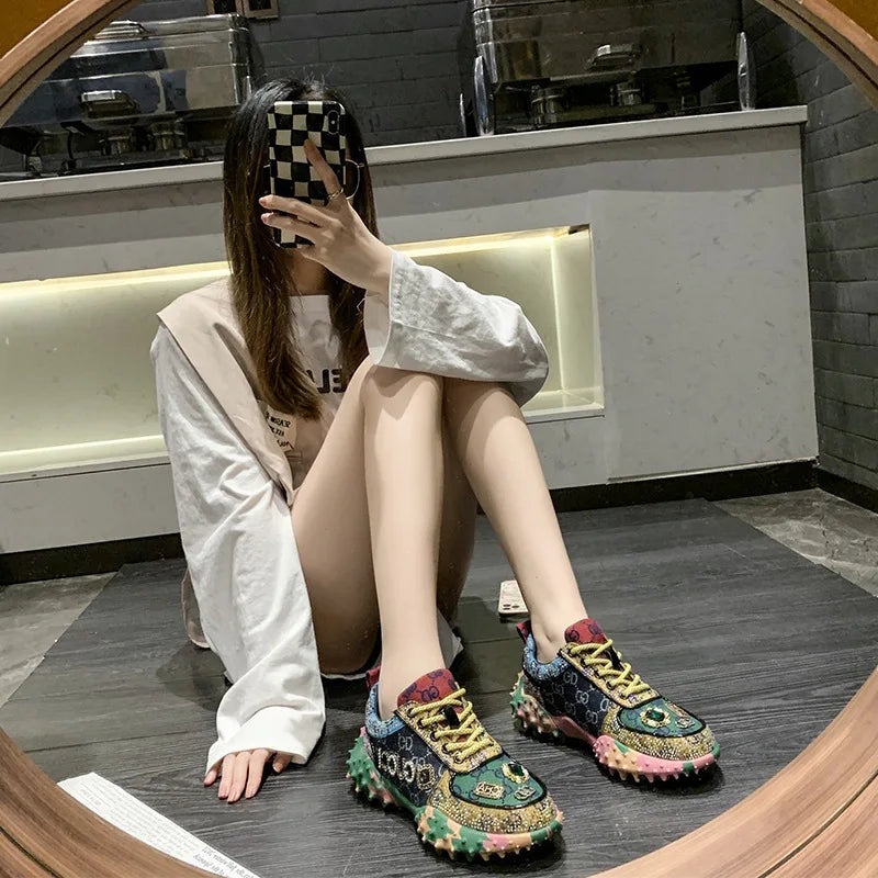 Explosive Rhinestones Women's Sneakers