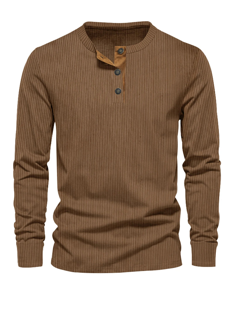 Casual Slim Solid Color Long Sleeve T-Shirt