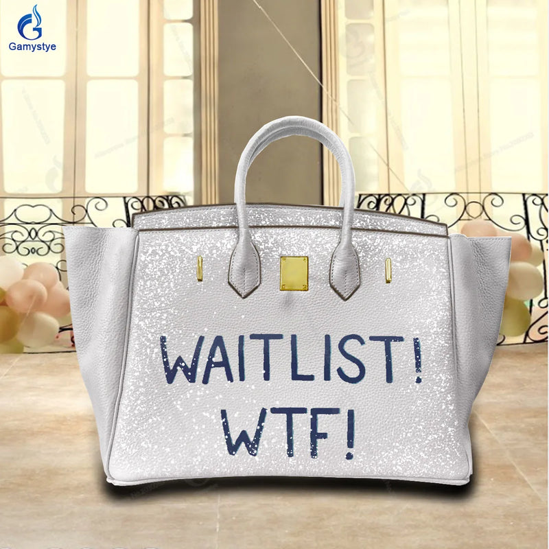 Printed Customize Art English WTF Bags